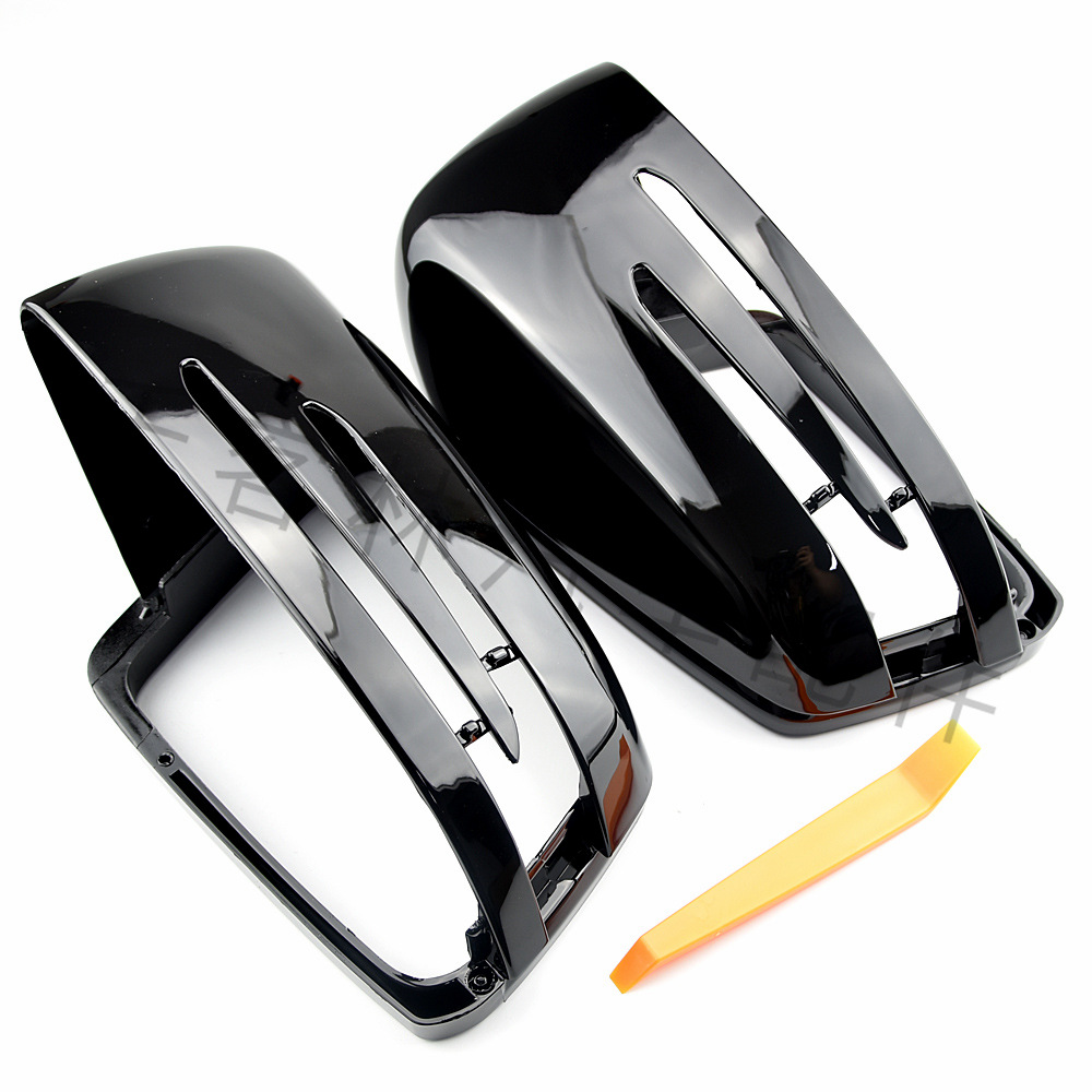 适用于奔驰S级 E级 C级 W212 W204 W221 09-13款亮黑色后视镜外壳