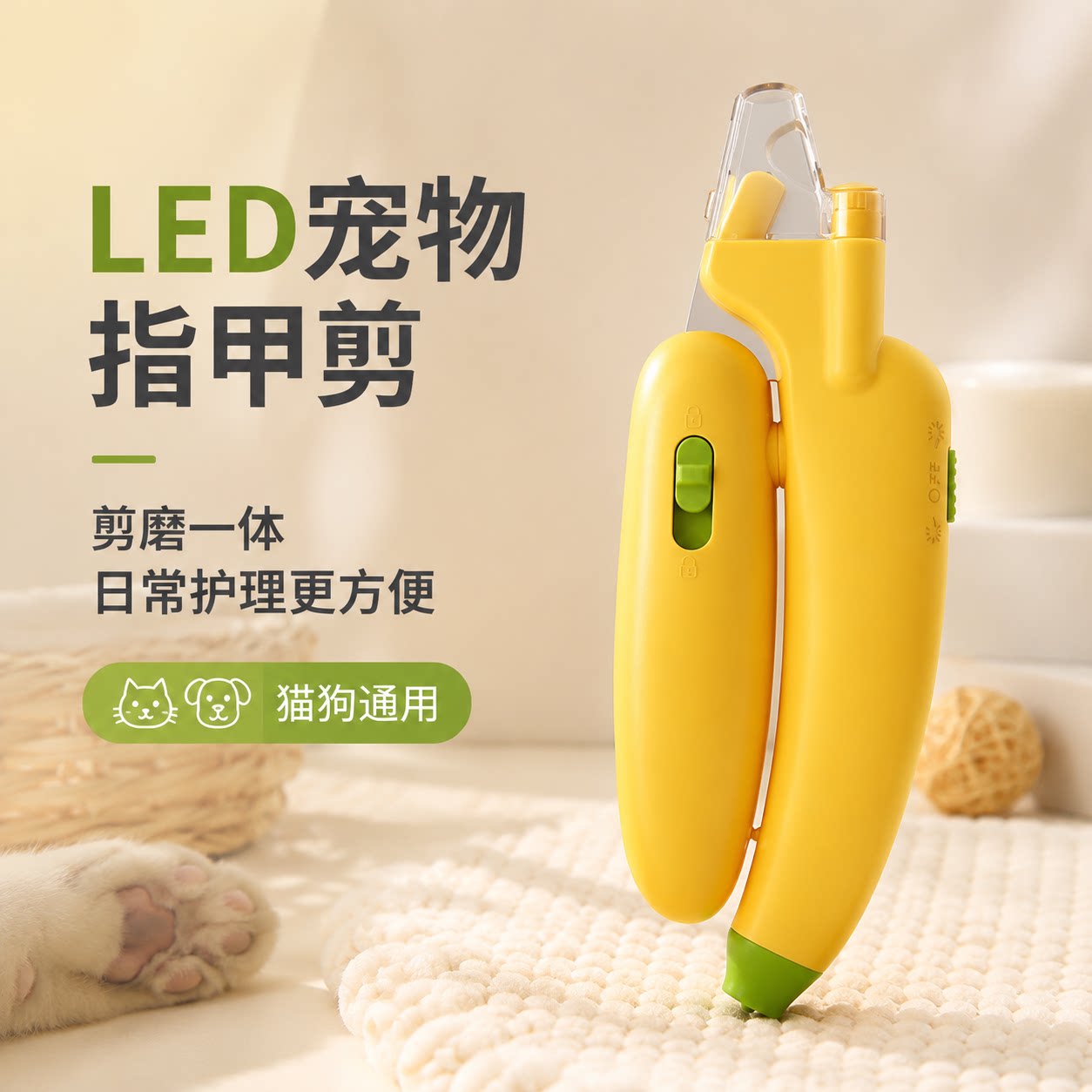 猫咪指甲剪带灯防血线专用宠物新手神器猫咪用品锋利带灯照耳螨