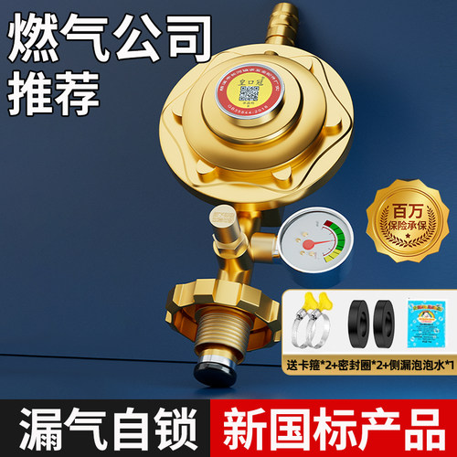 新国标液化气减压阀家用煤气减压阀燃气减压阀煤气罐安全减压阀