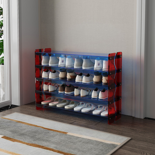 家用室内好看鞋架子宿舍卧室亚克力透明多层简易门口鞋架现代简约