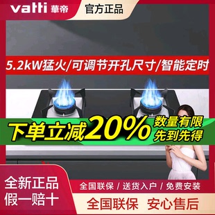 华帝定时燃气灶8S303天然气5.2KW家用嵌入式 鸳鸯灶双灶具BZ8416