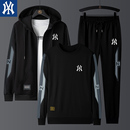 男秋冬季 运动套装 休闲跑步卫衣外套三件套 三折专区 奥特莱斯