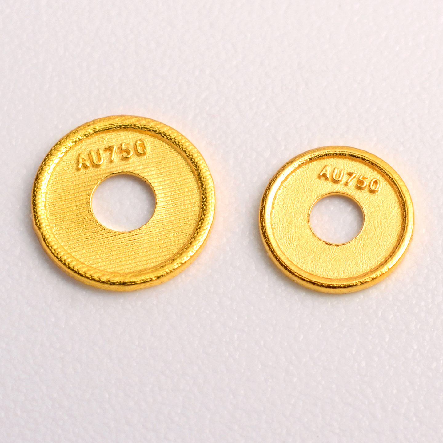 18k金隔片纯金配件车轮手串配饰文玩diy隔珠隔垫片au750古法黄金