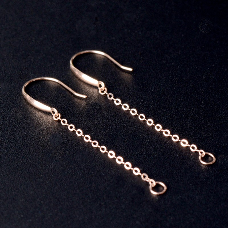 18k金彩金diy翡翠耳环耳钩