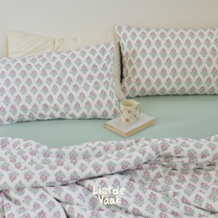 Liefde vaak「安妮」a类天竺棉四件套柔软纯棉针织棉复古印花被套