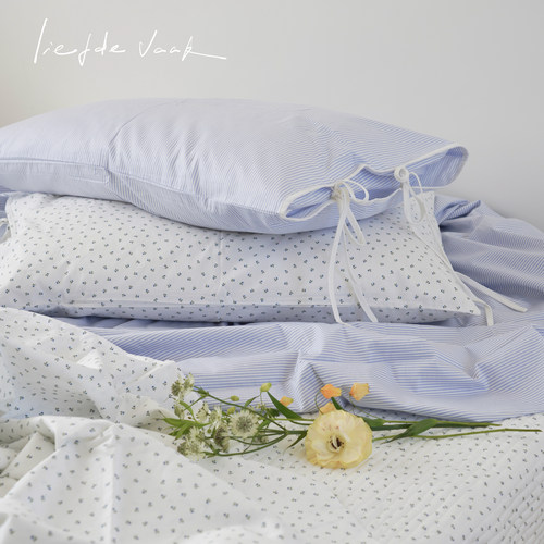 绑带全棉印花四件套条纹被套