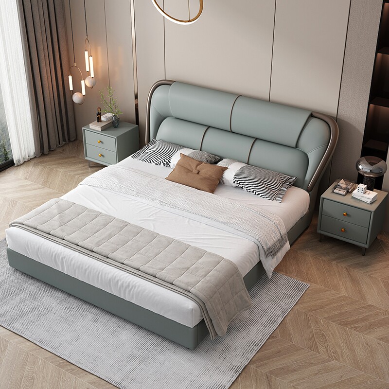 政府补贴现代简约皮床2026年新款高端大气主卧1.8米双人储物大床