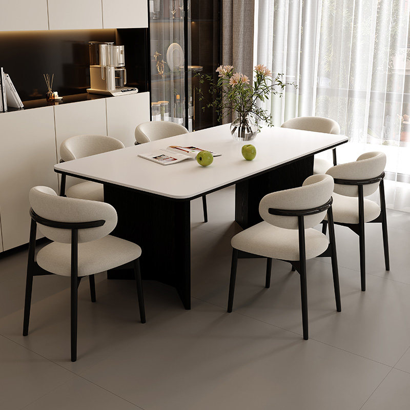 政府补贴岩板餐桌椅组合现代简约长方形桌面家用小户型