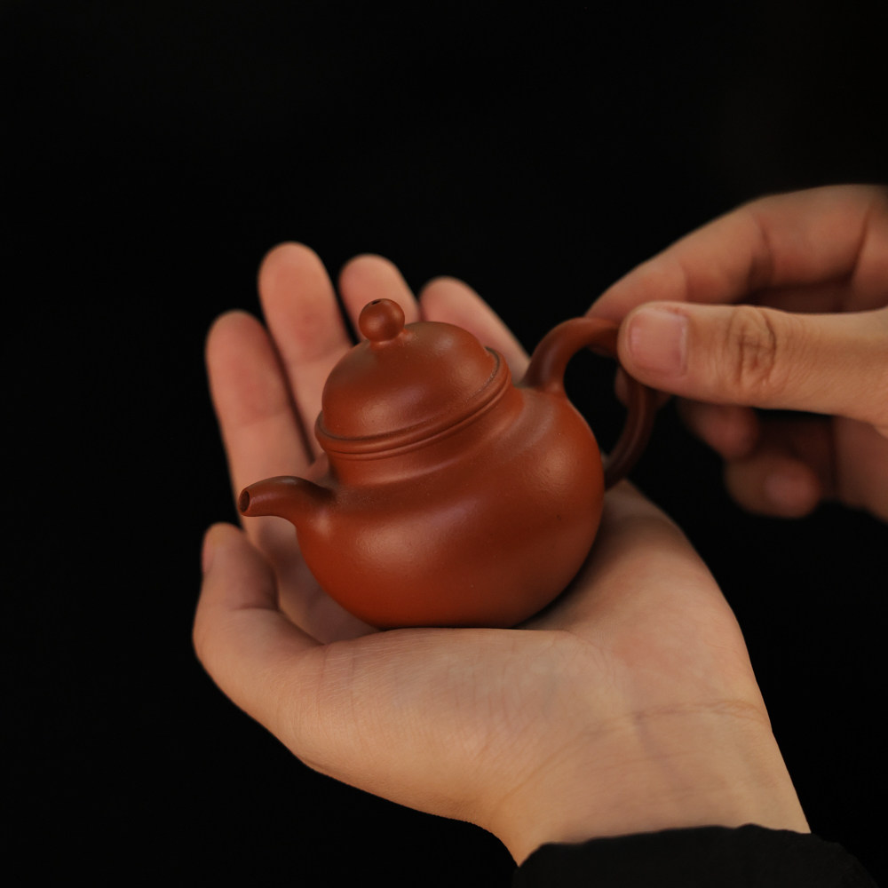 婵韵 香玉堂茶具宜兴紫砂朱泥壶寿珍掇球壶小品壶复古家用泡茶壶