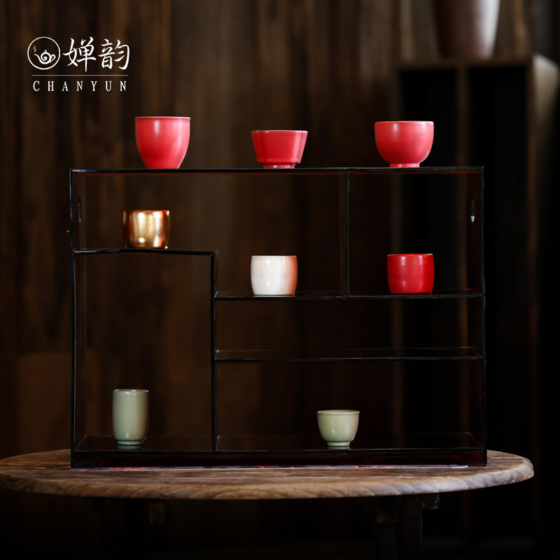 梵山堂茶杯苏打釉山楂红四方杯