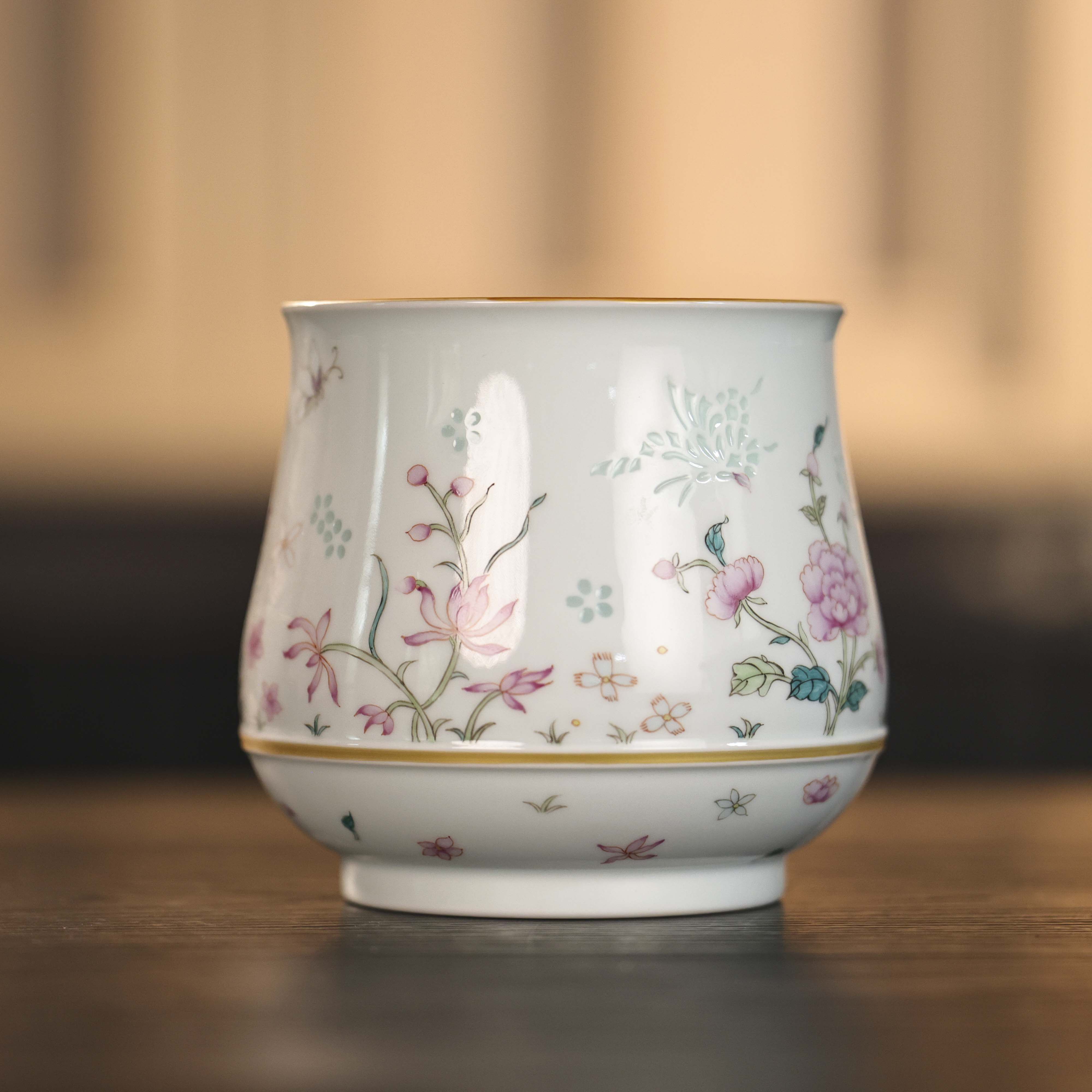 玲珑集荷花蝶恋花蝴蝶茶洗建水