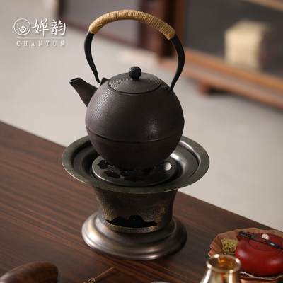 婵韵春喜铜紫铜器观山炉莲花炉