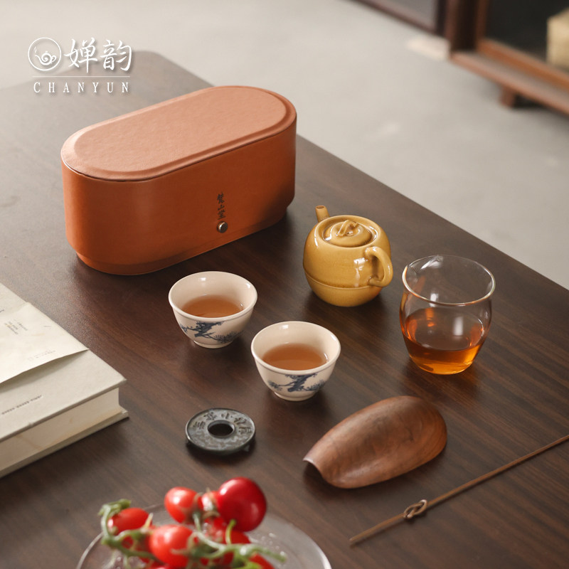 梵山堂茶具赤金琉璃须弥茶壶茶杯