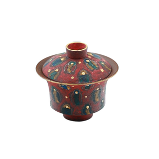 婵韵 洞尚造物敦煌佛像千佛盖碗单个复古手绘家用小田甄选茶具