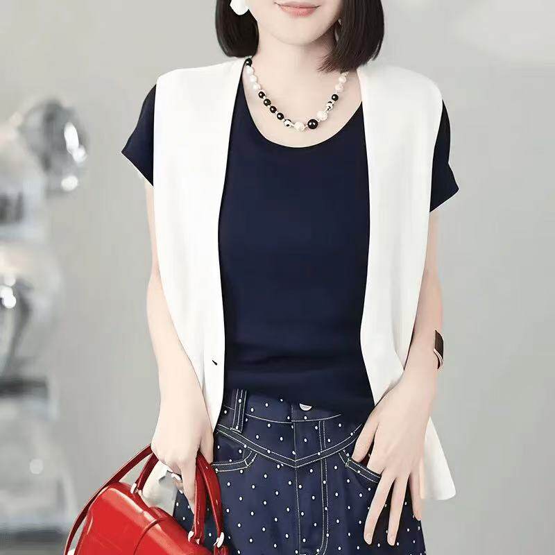 无袖薄款马甲女士2026夏季新款宽松显瘦小个子穿搭背心女装