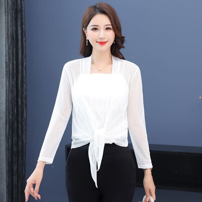 网红小披肩搭配裙子外搭洋气高档2025年新款女士防晒夏天冰丝开衫