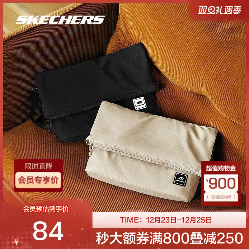 斯凯奇官方outlets单肩背包户外运动大容量电脑iPad包时尚