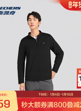 斯凯奇官方outlets 秋季新款男子针织外套常规版型