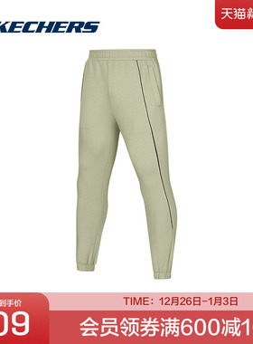 斯凯奇官方outlets男子针织长裤舒适保暖三明治空气层弹性佳