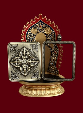 【防水款】新款古铜色唐卡外壳空盒嘎乌盒盒子高档精美吊坠挂件潮