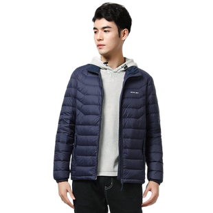 SCALER思凯乐户外轻薄羽绒服女短款连帽秋冬超轻立领防寒服外套男