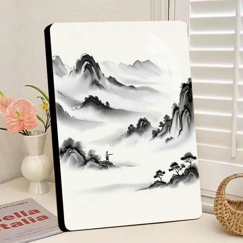 道生一一生二二生三三生万物道系寓意精致高清水晶相框桌面摆台