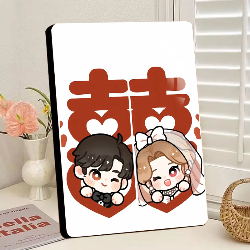 婚纱照相框挂墙结婚照挂墙面照片印制摆台九宫格影楼品质高清制做