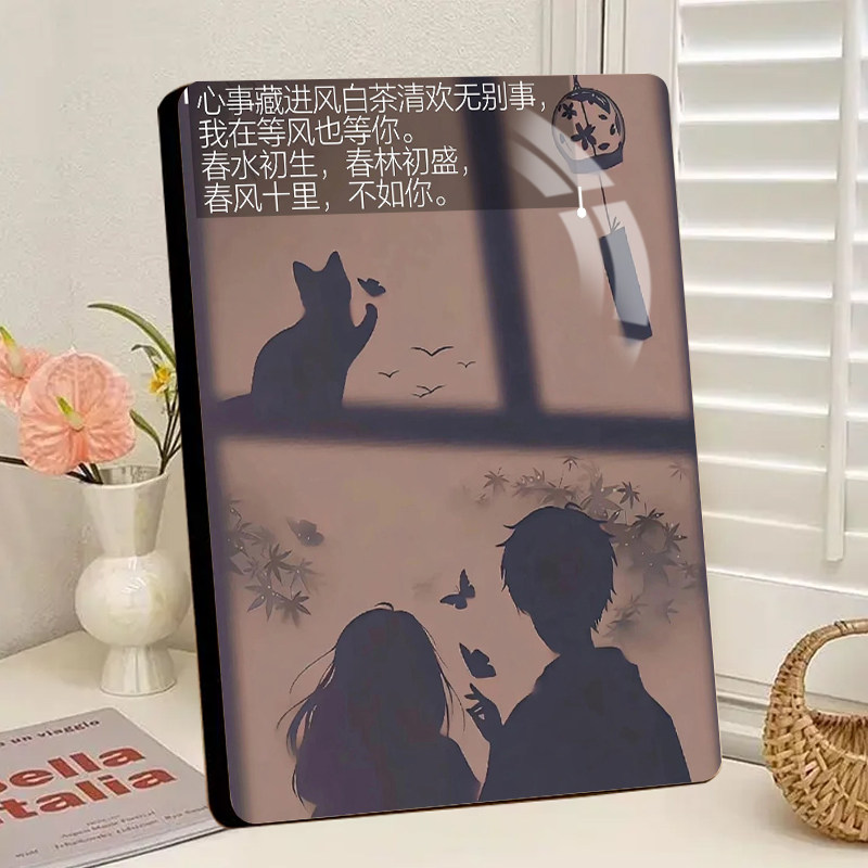 情人节快乐我永远爱你可定制水晶相框桌面摆台送情侣情人节礼物