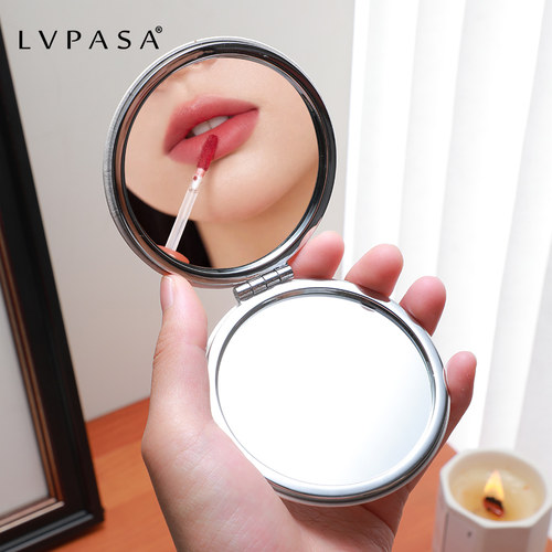 双面小镜子磁吸开合折叠迷你