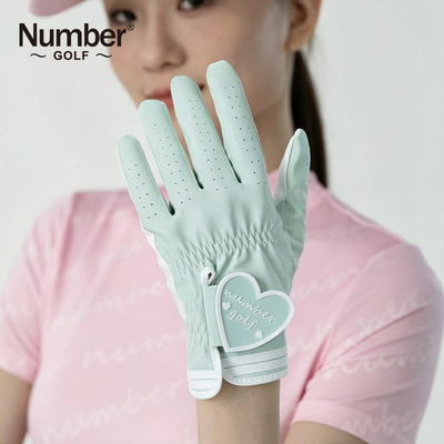 NUMBER高尔夫专业手套夏日冰淇淋系列女款手套防滑透气爱心形装饰