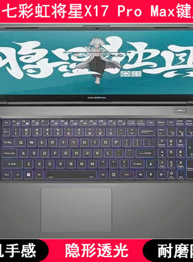 适用七彩虹将星X17 Pro Max键盘膜17.3寸笔记本电脑TPU透明防尘套