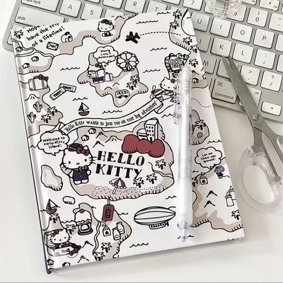 可爱hellokittyA5硬壳笔记本加厚全彩内页手账本KT猫学生用记事本