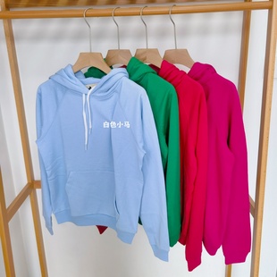 女士冬套头卫衣 吉杼歆RL女装连帽长袖小马仔休闲加绒时尚运动衫