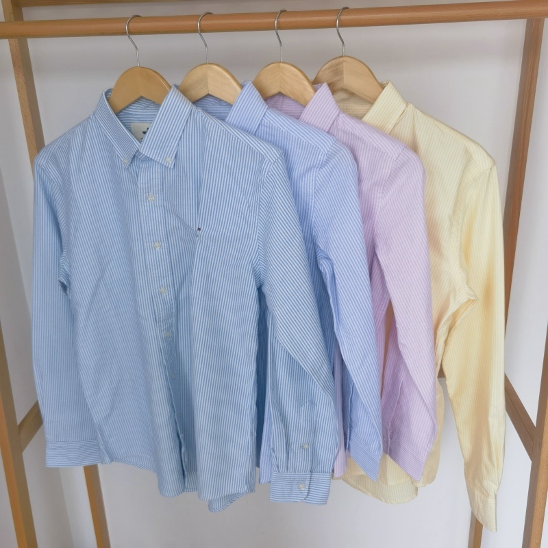 RL男士长袖牛津小马仔条纹衬衫