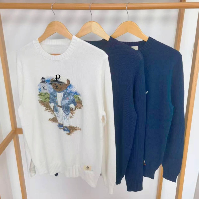 RL情侣男士小熊百搭针织套衫毛衣