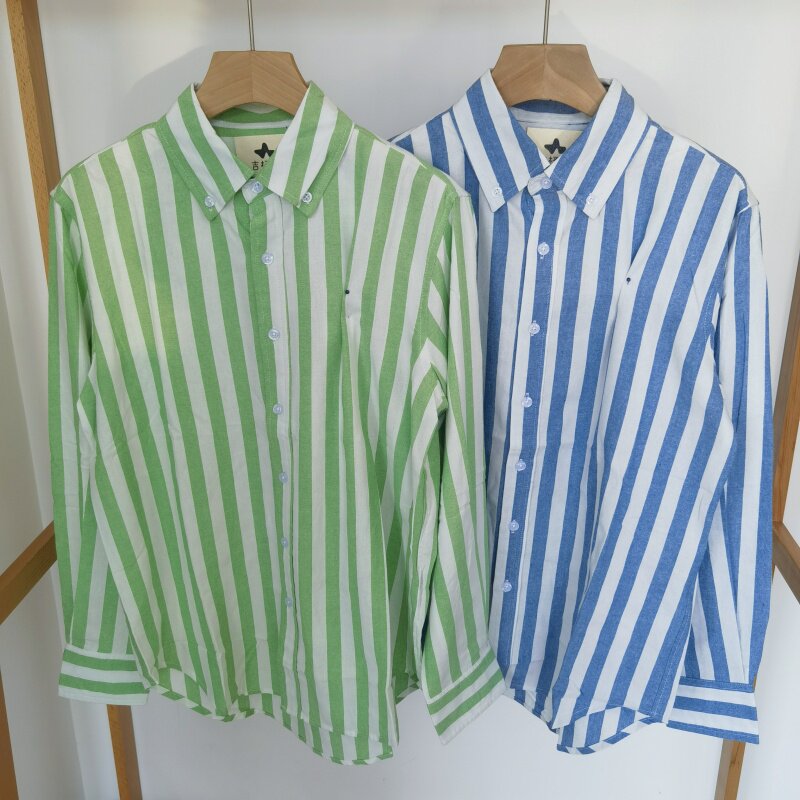 女士亚麻衬衫小云同小吉RL夏季条纹长袖小马仔休闲男友风薄款外套