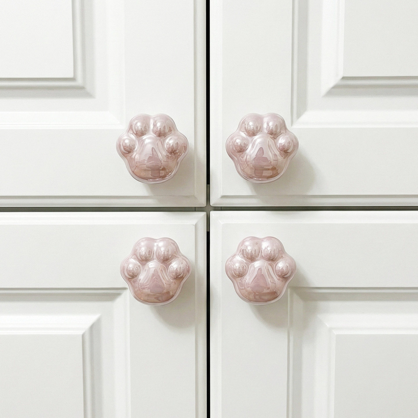 新款可爱猫爪柜子抽屉柜门衣柜拉手现代简约高档法式卡通橱柜把手