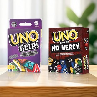 正版现货UNO纸牌紫色FLIP绝不留情美泰卡牌适合多人聚会桌面游戏
