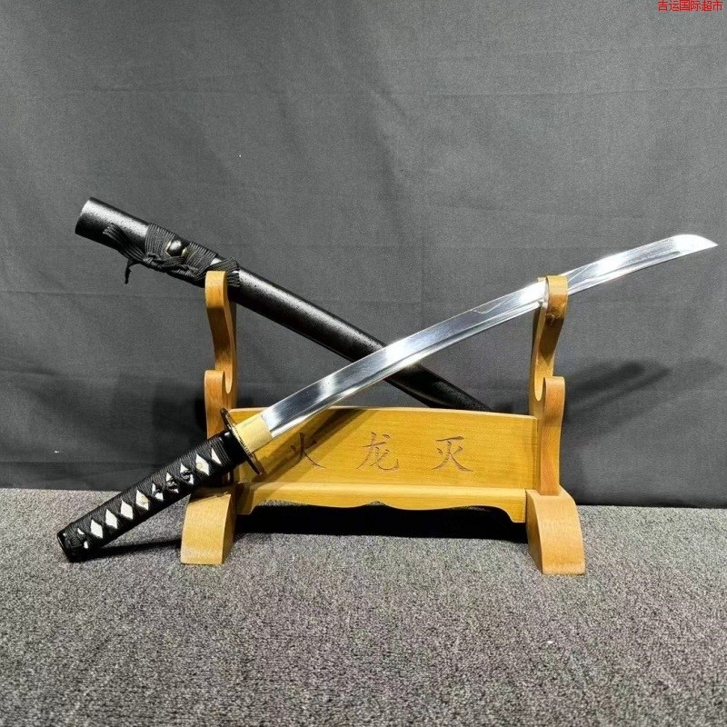 龙泉刀剑1095高碳钢铁装细鞘冷兵器手工锻打一体日式指挥刀未开刃