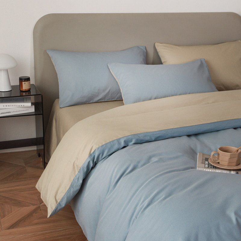 定做英国Double全棉四件套queen size床笠美国king国外留学生被套