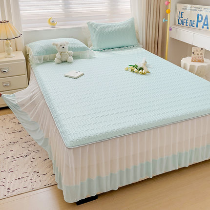 订做定制蕾丝花边床裙乳胶凉席冰丝席榻榻米大炕空调凉席子100*13