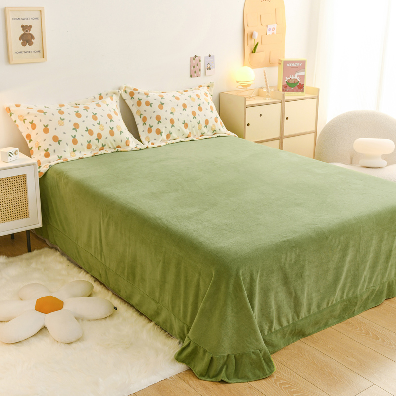 订做订制牛奶绒床单定做加厚毛绒