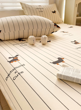 定做老粗布棉麻床笠床包床罩全棉纯棉榻榻米大炕床单儿童卡通定制