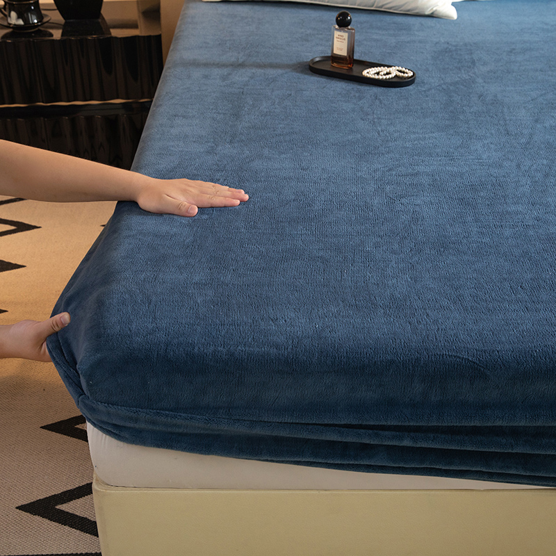 定做牛奶绒床笠床单定制尺寸床罩