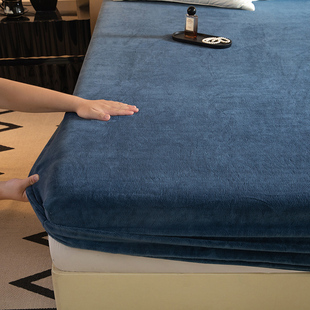 定做牛奶绒床笠床单定制尺寸床罩订做毛绒榻榻米加绒加厚2米x2米