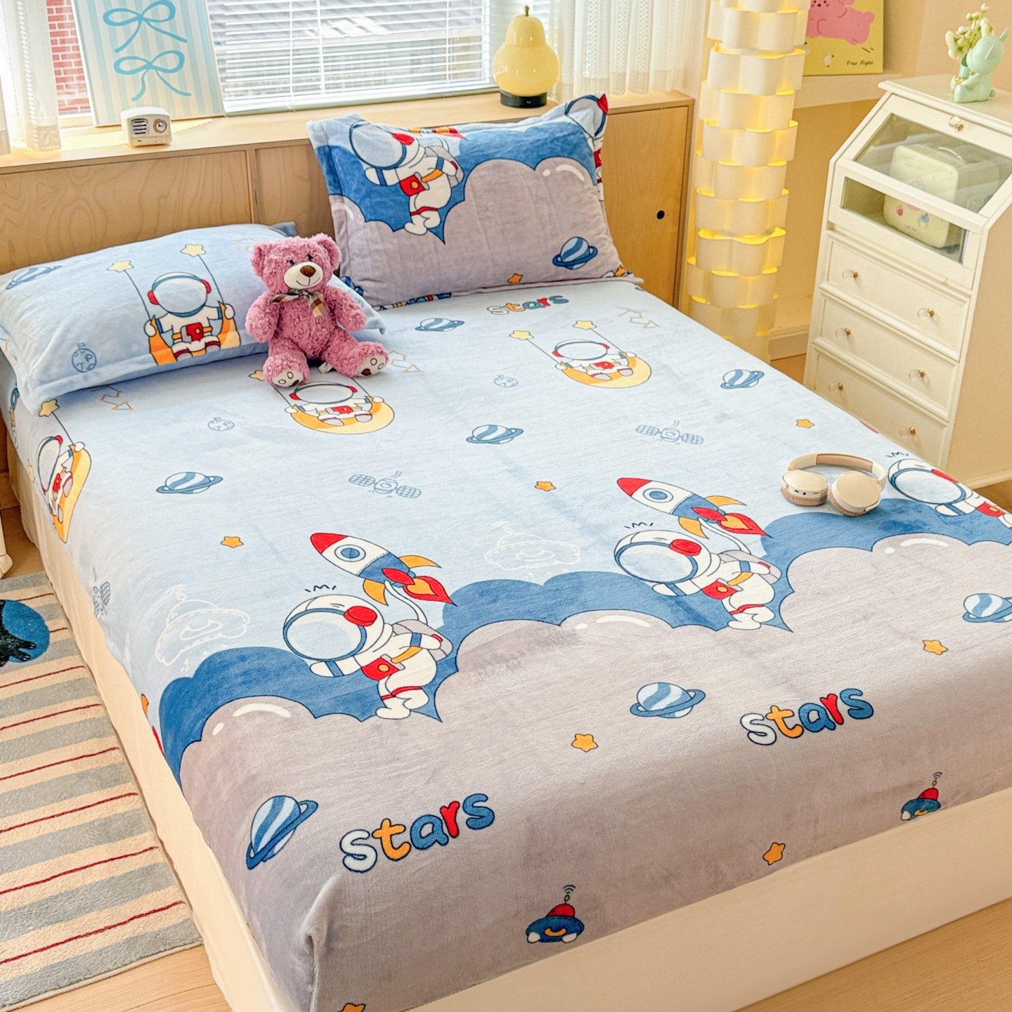 定做订制加厚牛奶绒床笠儿童卡通榻榻米床罩加绒床垫套学生宿舍床