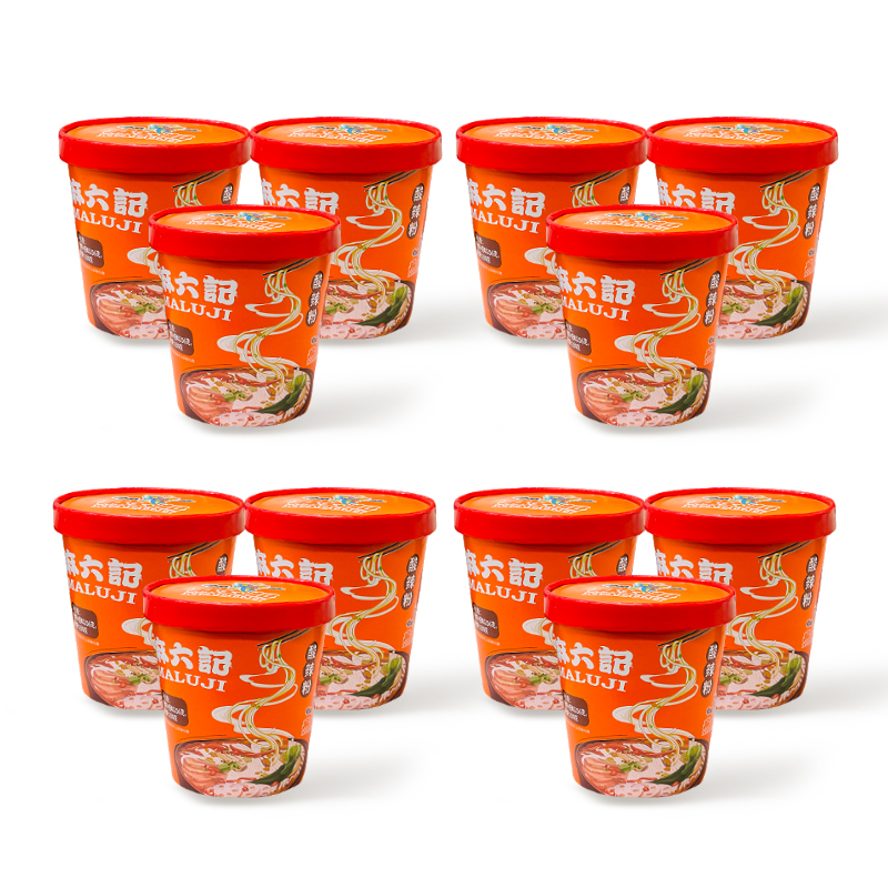 麻六记爆款 酸辣粉汪小菲直播推荐  酸辣粉大包装256*24桶整箱装