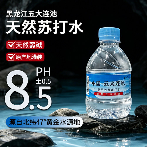 天然苏打水五大连池矿泉水小瓶装整箱冷泉苏打水碱性孕妇儿童老人