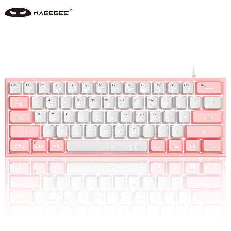 MageGeeTS9161键机械手感键盘有线RGB灯效键盘迷你便携薄膜键盘舒