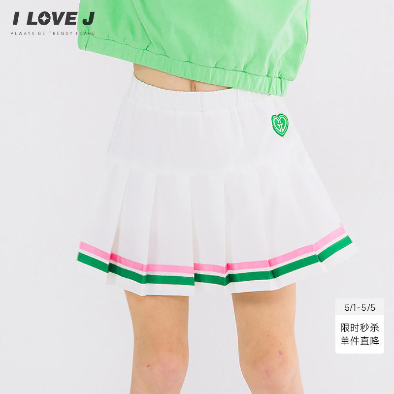 ILOVEJ童装夏季女童网球百褶裙运动休闲半身裙/JWUSK03